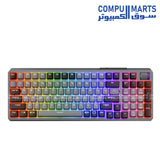 Cooler Master MK770  Wireless Mechanical RGB Gaming Keyboard, Kailh Box V2 Linear Red Switches, Gasket Structure, Hot-Swappable, Bluetooth|2.4GHz, Tactile 3-Way Dial, QWERTY