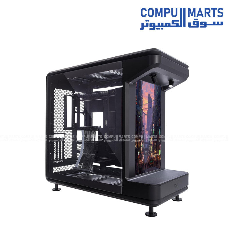 MASTERFRAME 360 STAGE LCD case mid tower with tempered glass panels USB 4.0 Type-C 20Gbps and ATX support in Egypt