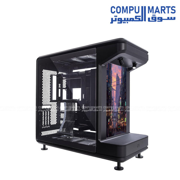 MASTERFRAME 360 STAGE LCD case mid tower with tempered glass panels USB 4.0 Type-C 20Gbps and ATX support in Egypt