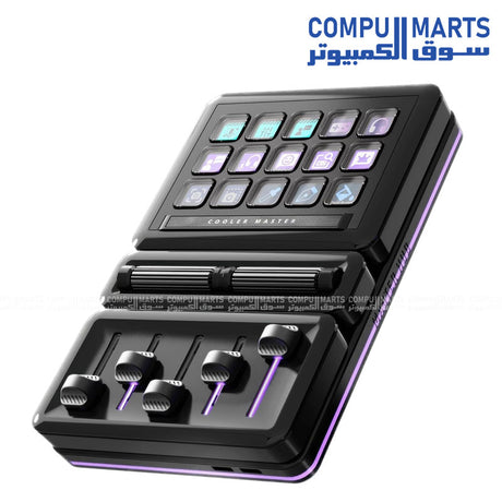 MasterHUB Creator Kit – Macro Pad – Cooler Master – 15 Key Display Modular Control Pad for Streaming Editing Workflow