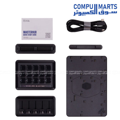 MasterHUB Creator Kit – Macro Pad – Cooler Master – 15 Key Display Modular Control Pad for Streaming Editing Workflow