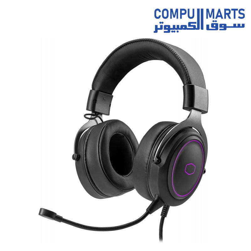 Cooler Master CH331 USB Gaming Headset with virtual 7.1 surround sound, 50mm drivers, detachable boom microphone, USB connectivity, passive noise cancelling, and inline controls available in Egypt