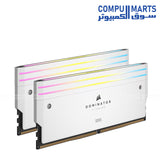 Corsair Dominator Titanium RGB 64GB DDR5 6400MHz CL32 White Gaming RAM Memory Kit