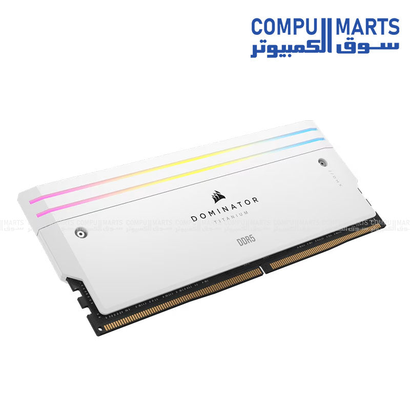 Corsair Dominator Titanium RGB 64GB DDR5 6400MHz CL32 White Gaming RAM Memory Kit