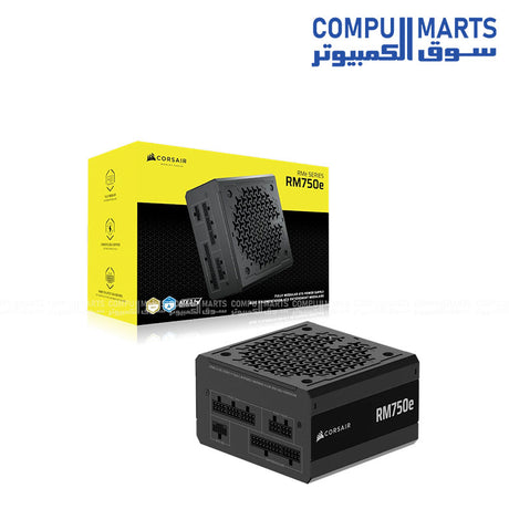 Corsair RM750e 750W fully modular ATX 3.1 PSU PCIe 5.1 12V-2x6 gold power supply
