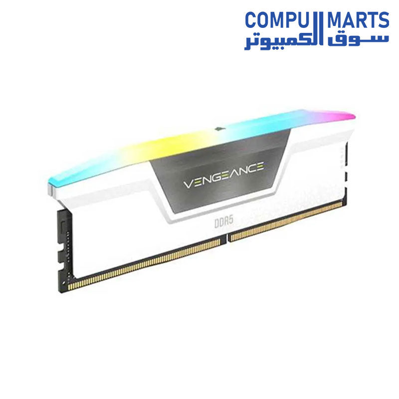 Corsair Vengeance RGB 64Gb (2X32GB) DDR5 C40 White Desktop Memory