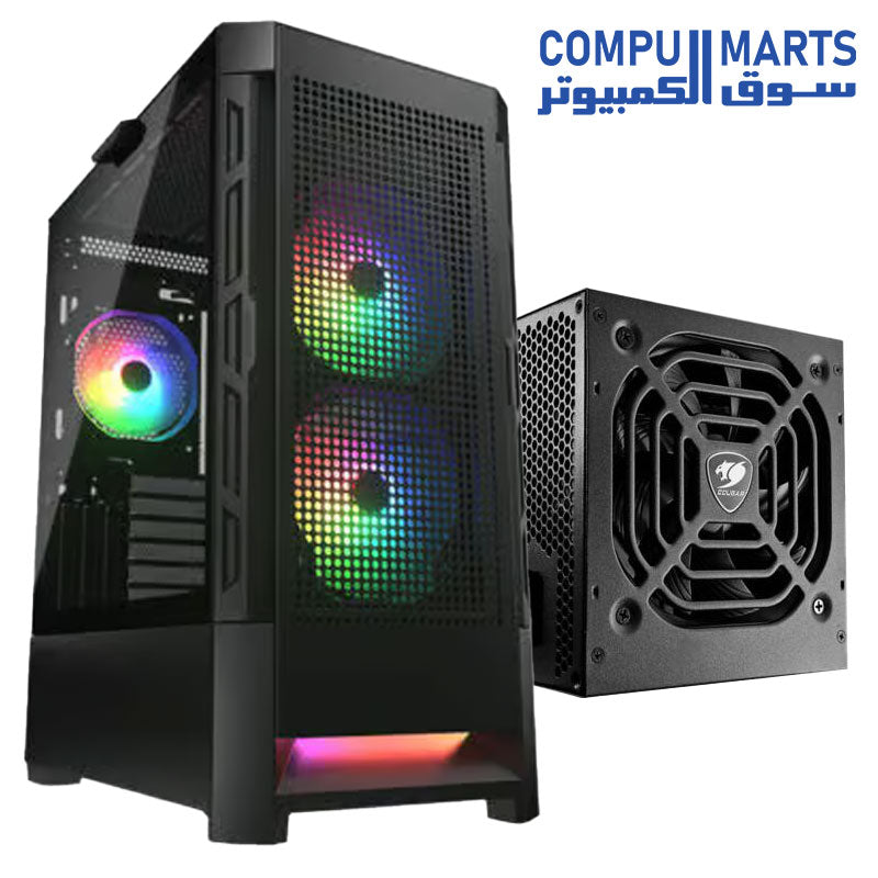 Cougar Airface RGB +STC600 Mid Tower Case – Compumarts Egypt