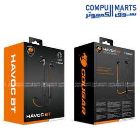 Cougar- Havoc BT -wireless -Bluetooth -gaming -headset - 40mm drivers -built-in- microphone
