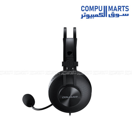 Cougar- Immersa Essential- stereo -gaming -headset -black - 40mm drivers - noise-canceling- microphone 