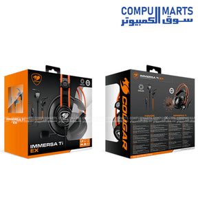 Cougar- Immersa -TiEX -bundle -showing- Immersa Ti- wired -Havoc BT -wireless- gaming -headsets 
