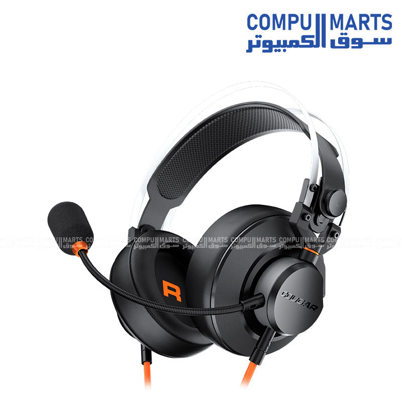 Cougar -VM410- Tournament -Edition- gaming -headset -53mm- graphene- drivers and- 9.7mm cardioid -microphone 