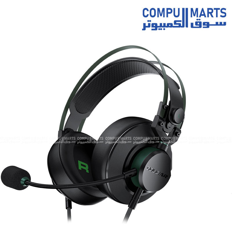 Cougar -VM410- Tournament -Edition- gaming -headset -53mm- graphene- drivers and- 9.7mm cardioid -microphone 