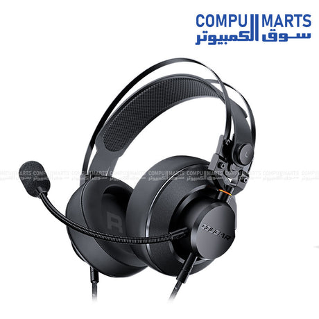Cougar -VM410- Tournament -Edition- gaming -headset -53mm- graphene- drivers and- 9.7mm cardioid -microphone 