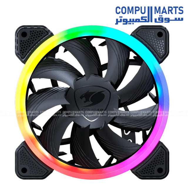 VORTEX RGB HPB 120 – Case Fan – Cougar – 120mm PWM RGB fan with 18 LEDs and HDB bearing