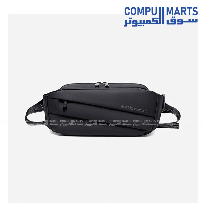 YB00029 black water-resistant waist and chest bag