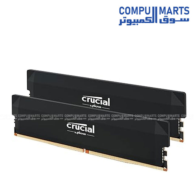 Crucial Pro 64GB DDR5 6400MHz CL40 RAM kit 2x32GB UDIMM gaming memory black