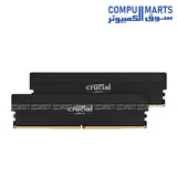 Crucial Pro 64GB DDR5 6400MHz CL40 RAM kit 2x32GB UDIMM gaming memory black