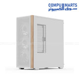 AeroCool D501A – Mid Tower Gaming Case – AeroCool – Wood-accented mesh front, ARGB lighting, 360mm radiator support