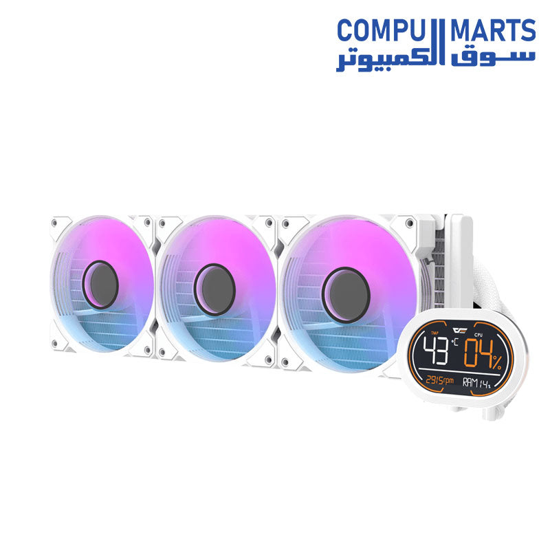 DARKFLASH- DH360D- LIQUID COOLER -DISPLAY-LGA-AM5-360mm 