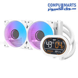 DARKFLASH DH240D Liquid CPU Cooler – 240mm Radiator, Dual 120mm Fans, Intel & AMD Support