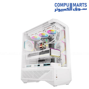 darkFlash DY460 mid tower case with USB 3.2 Gen 2 Type-C, tempered glass design and extensive cooling support from Compumarts