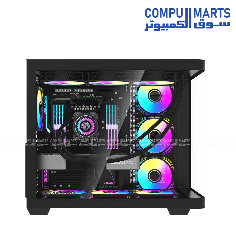 DarkFlash L285 ATX PC Case 0.7mm SPCC ATX M-ATX ITX USB 3.0 445mm GPU Clearance-1year