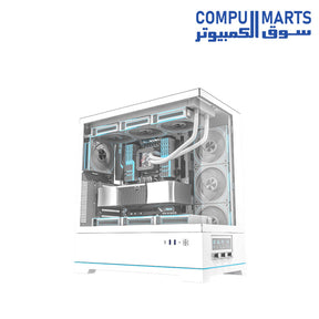 “Darkflash DY451 Pro ATX PC Case with tempered glass side panel, spacious interior for high-performance gaming builds, optimized airflow design, and modern RGB-ready aesthetics.”