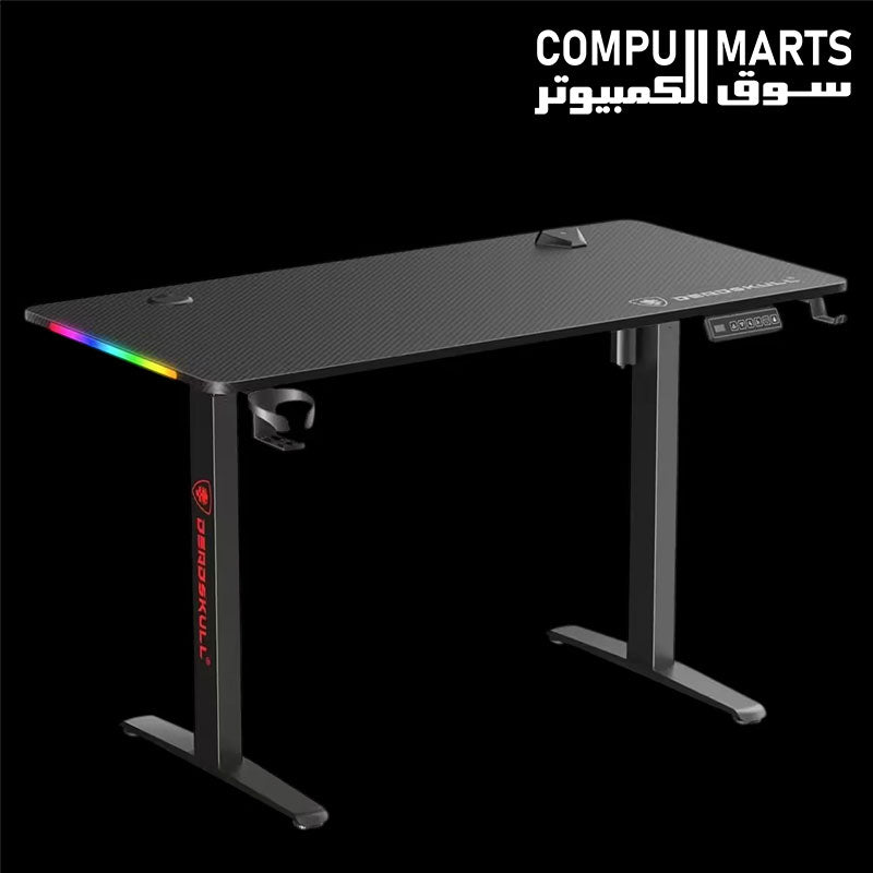 Deadskull RGB Electric Height-Adjustable Gaming Desk 120 × 60cm