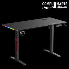 Deadskull RGB Electric Height-Adjustable Gaming Desk 120 × 60cm