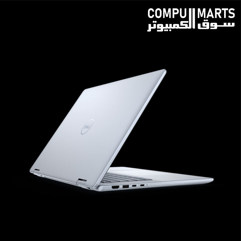 Dell Inspiron 16 7640 2-in-1 laptop with FHD 1080p webcam, dual digital microphone array, and 100W USB Type-C AC adapter