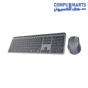 CW330 Dual-Mode Wireless Full Layout Keyboard and Mouse Combo showcasing its slim full layout and modern design
