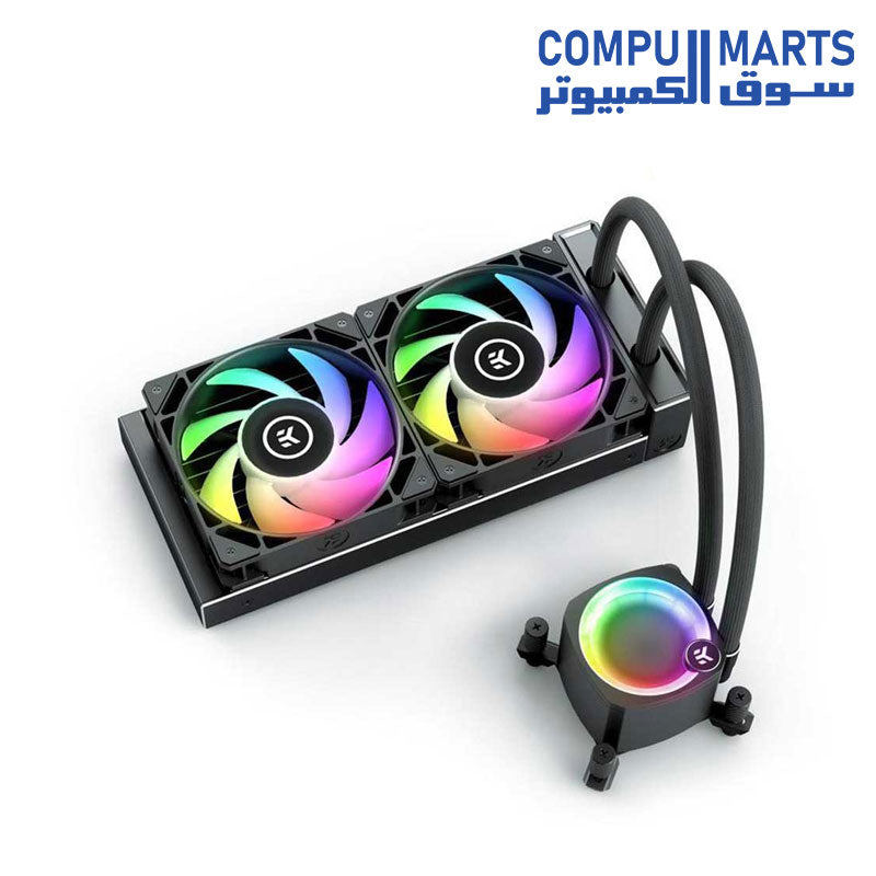 Nucleus-CR240-Lux-Liquid Cooler-EK-DRGB-Aio