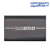 ELITE GOLD 850 FM A/EU Cord ELITE GOLD 850 850W Fully Modular ATX Power Supply with 80 PLUS Gold ATX 12V Ver. 3.1 Active PFC