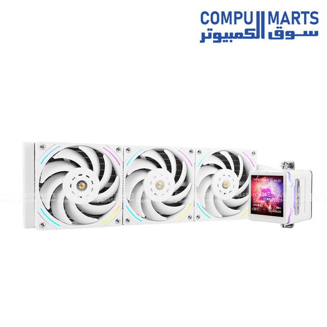 Elite Vision 360 ARGB White liquid CPU cooler 360mm radiator Intel AMD ARGB PWM pump gaming cooling system