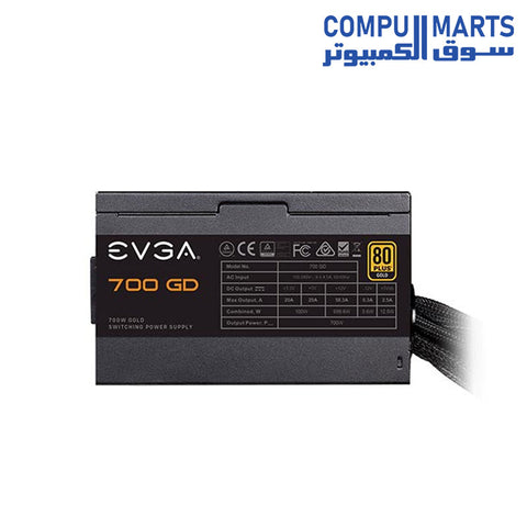 100-GD-0700-V2-Power Supply-Evga-700W-80-Plus-Gold