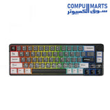 FANTECH ATOM PRO-MK919 Mechanical Wireless Keyboard Black with 66 Keys