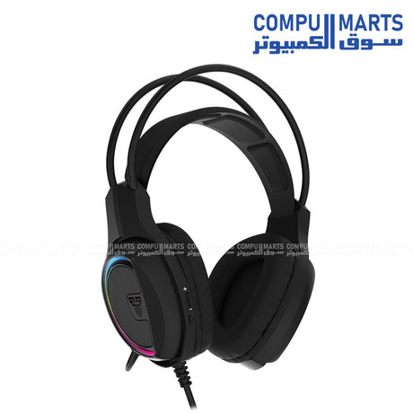 FANTECH HG16s Sniper II 7.1 RGB USB gaming headset with noise‑canceling mic on white background

