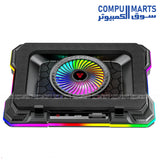 Fantech NC22 Notebook Cooler laptop cooling pad with 140140 mm fan and RGB 10 Modes lighting
