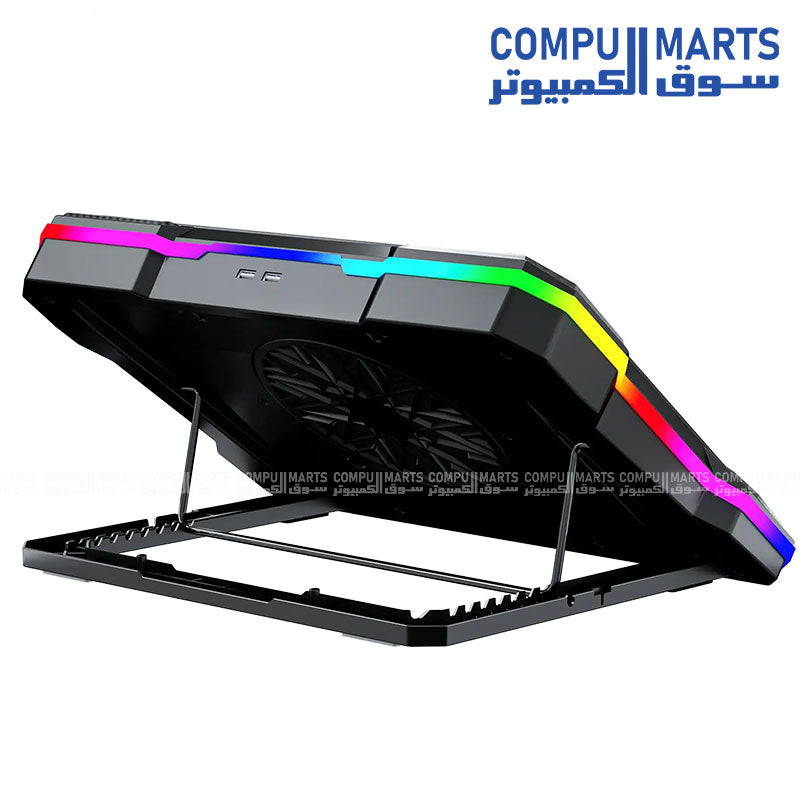 Fantech NC22 laptop cooling pad featuring 300 - 2200 RPM fan speed and Oilless Bearing
