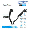Dual-Arm FANTECH MBD1 monitor stand with 75x75 mm / 100x100 mm VESA compatibility