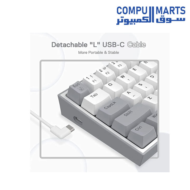 Redragon K617 FIZZ 60% Wired RGB Gaming Keyboard – Compumarts Egypt