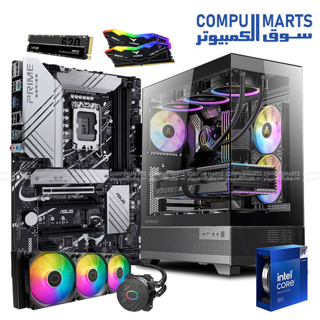 FLEX 1 Gaming PC – Intel Core i9-14900KF – Z790 Motherboard – 32GB DDR5 RAM – 2TB NVMe SSD- High-Performance Gaming Desktop