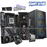 FLEX RENDER Ryzen 9 9900X Workstation PC Build with X870 Motherboard, 32GB DDR5, Liquid Cooling and Optional GPU