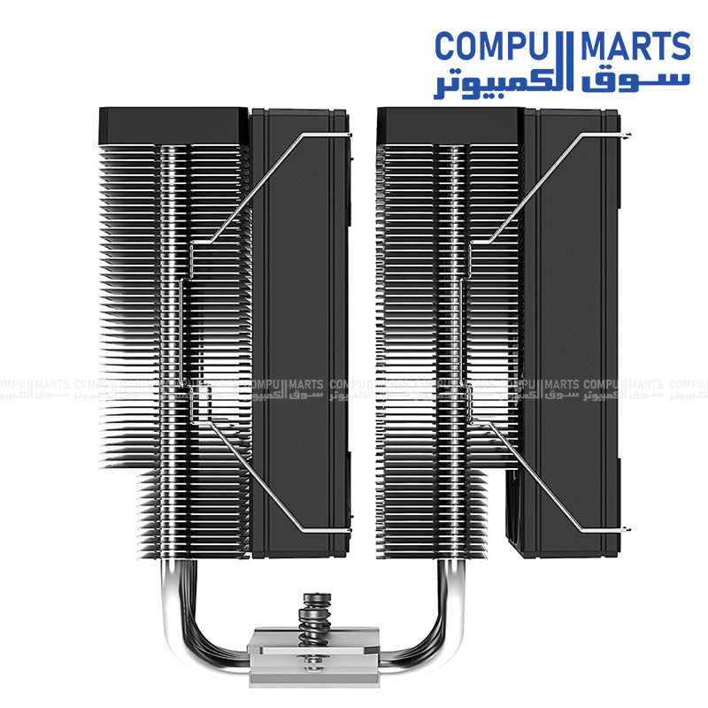 Dual 120×120×25mm AS-120-K fan configuration with 300±200 to 2000±10% RPM speed range designed for stable airflow and low noise thermal control