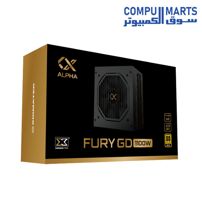 FURY 1100W- Power Supplies-Xigmatek-80+ Gold-Full Modular