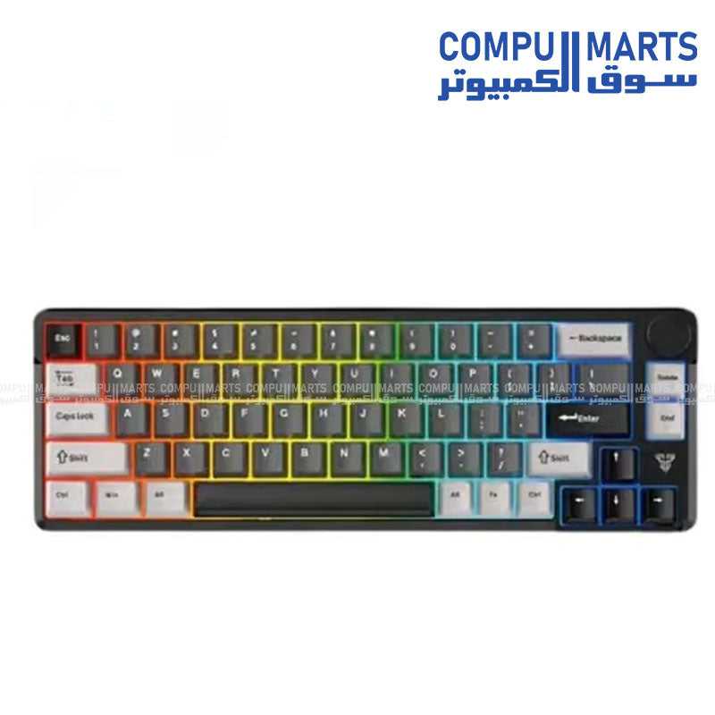 Fantech ATOM PRO-MK919 mechanical gaming keyboard 66 Keys Blue Switch Sky Black