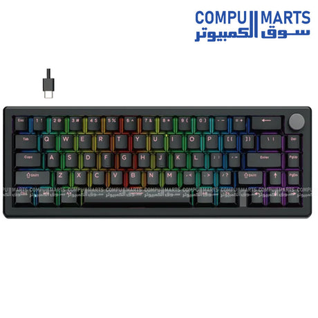 Fantech Atom X66 MK614 mechanical keyboard with 66 keys and RGB 21 Modes lighting