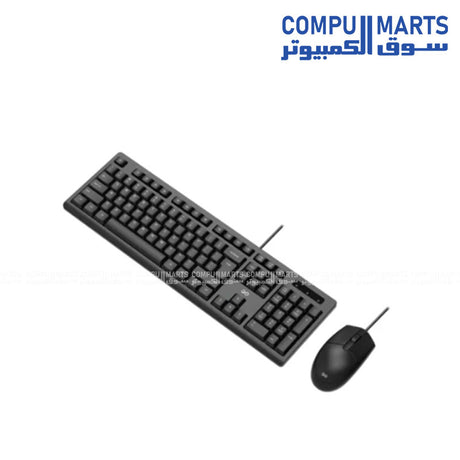 Fantech GO KM101 wired USB keyboard and mouse combo with spill resistance and adjustable feet