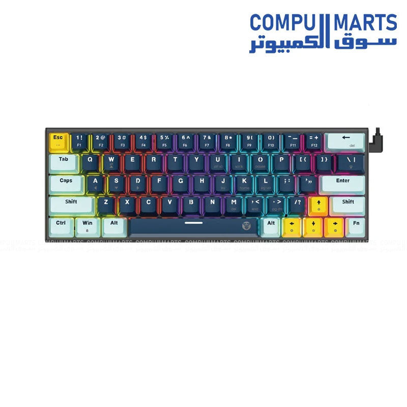Fantech ATOM 63 MK874 V2 RGB 63-key wired mechanical keyboard