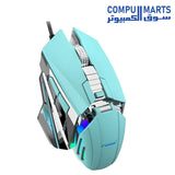 Forev FV-507 Gaming Mouse – Adjustable Weight for the Best Control – 1 Wheel & 6 Buttons – Up to 7200 DPI – 7 Selectable RGB modes – Durable Metal Base Plate for PC Computer (Pink)